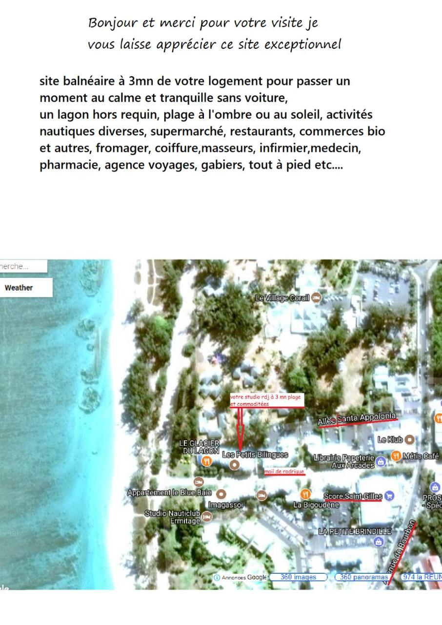 A Pied Dans L'Eau Lejlighed Saint-Gilles-les Bains Eksteriør billede